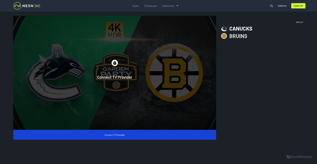Security scan screenshot of https://watch.nesn.com/event/new-game-20251219055815696