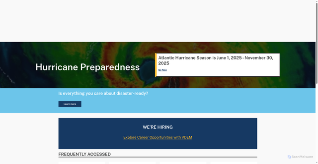 Security scan screenshot of https://www.vaemergency.gov/