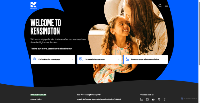 Security scan screenshot of https://kensingtonmortgages.co.uk
