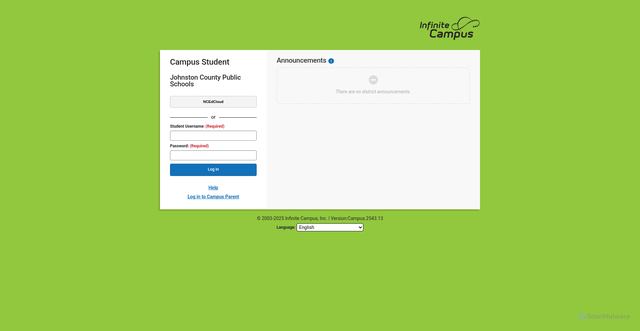 Security scan screenshot of https://510.ncsis.gov/campus/portal/students/psu510johnston.jsp