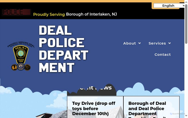 Security scan screenshot of https://dealpolicenj.gov/