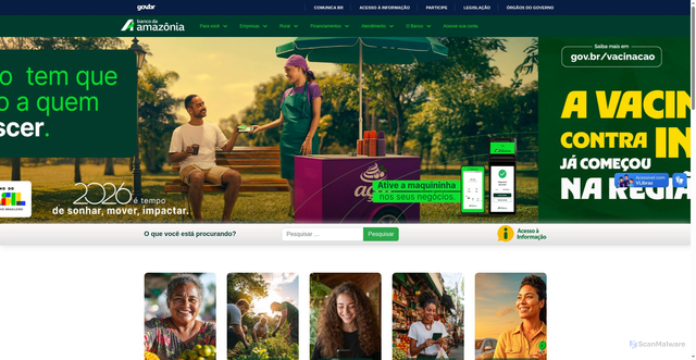 Security scan screenshot of https://www.bancoamazonia.com.br/
