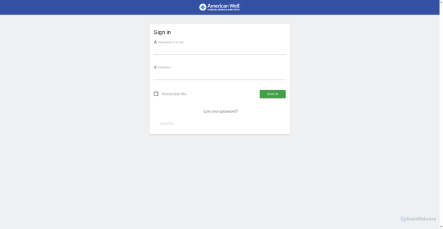 Security scan screenshot of https://analytics.avizia.com