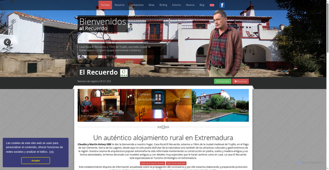 Security scan screenshot of https://casaruralelrecuerdo.com
