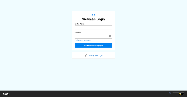 Security scan screenshot of https://webmail.cyon.ch