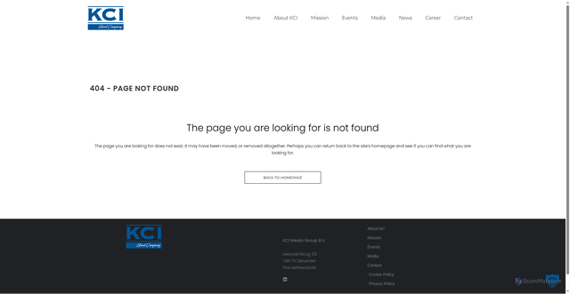 Security scan screenshot of https://kci-world.com/privacy-statement/?utm_source=Laposta&utm_campaign=Stainless+Steel+World+Asia+2026+-+General+Email&utm_medium=email