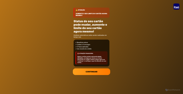 Security scan screenshot of http://itau-com.vercel.app