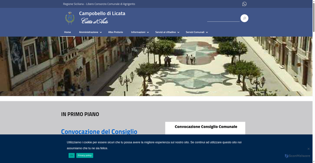 Security scan screenshot of https://www.comune.campobellodilicata.ag.it/