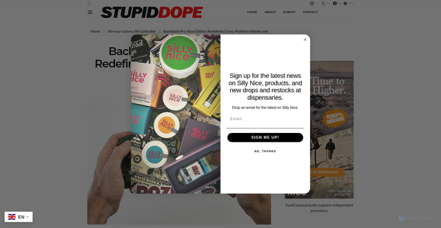 Security scan screenshot of https://stupiddope.com/2025/11/backbone-pro-xbox-edition-redefines-cross-platform-mobile-and-cloud-gaming/