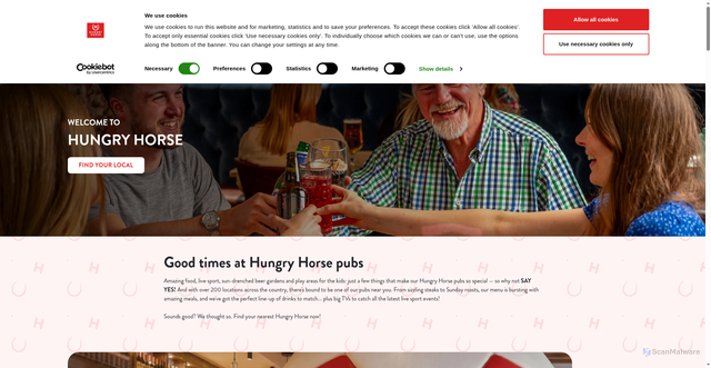 Security scan screenshot of https://hungryhorse.co.uk