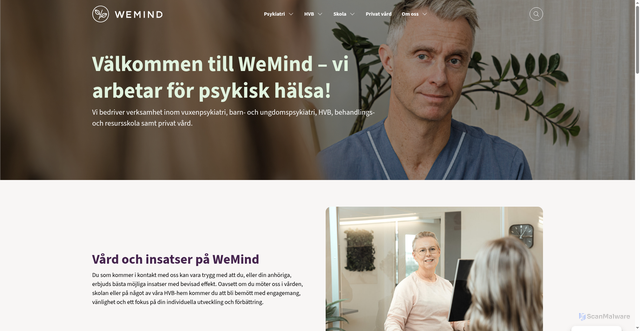 Security scan screenshot of https://wemind.se/