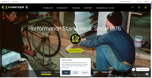 Security scan screenshot of https://concept2.com