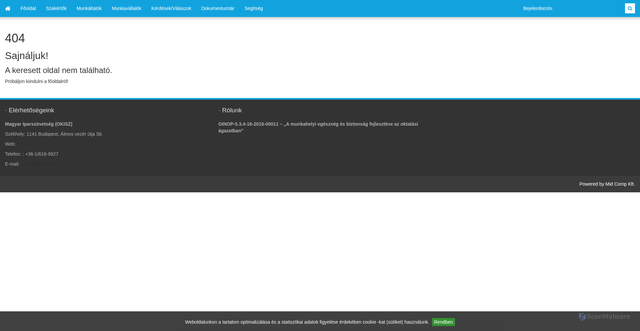 Security scan screenshot of https://munkavedelem.oktatasbiztonsag.hu/cikkek