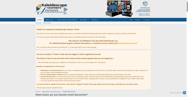 Security scan screenshot of https://www.kscapeowners.com/XF/threads/what-movies-are-your-favorite-recent-discoveries.7541/