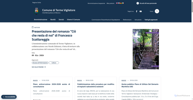 Security scan screenshot of https://www.comune.termevigliatore.me.it