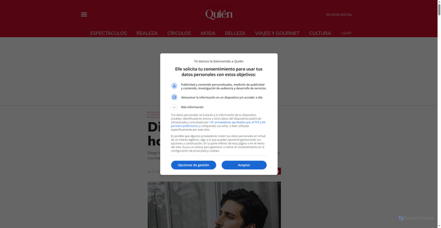 Security scan screenshot of https://www.quien.com/espectaculos/2025/02/27/diego-klein-el-hombre-en-radar