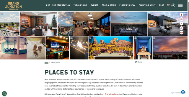 Security scan screenshot of https://www.visitgrandjunction.com/places-to-stay/