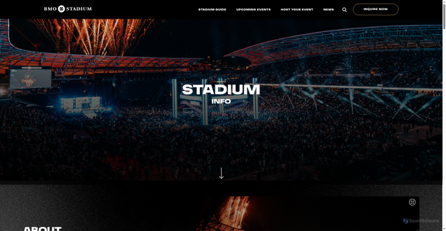 Security scan screenshot of https://bmostadium.com/stadium-info/