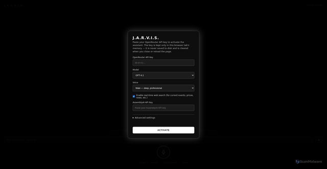 Security scan screenshot of https://jarvisai1.pages.dev/