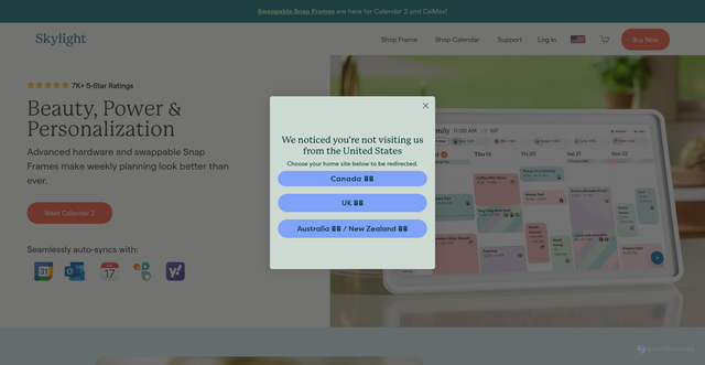Security scan screenshot of https://www.myskylight.com