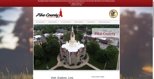 Security scan screenshot of https://www.pikecountyil.org/
