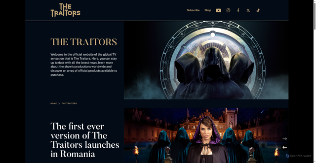 Security scan screenshot of https://www.thetraitors.tv/