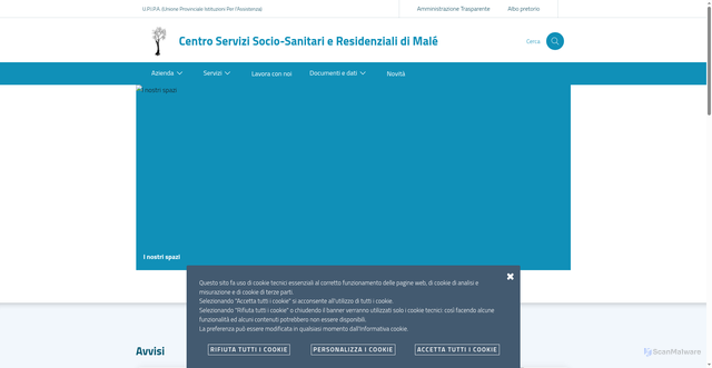 Security scan screenshot of https://www.centroservizimale.it/