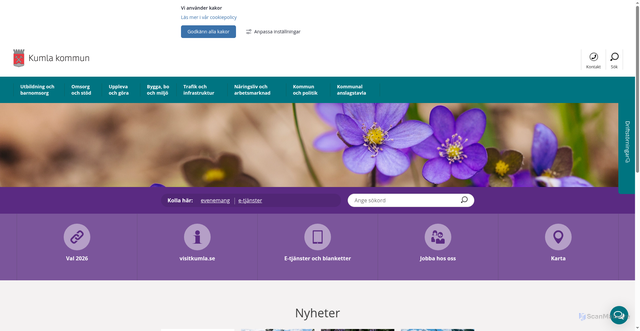 Security scan screenshot of http://www.kumla.se