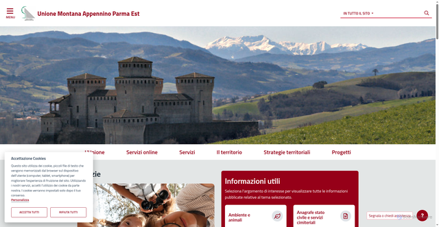 Security scan screenshot of https://www.unionemontanaparmaest.it