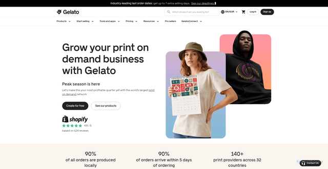Security scan screenshot of https://www.gelato.com/