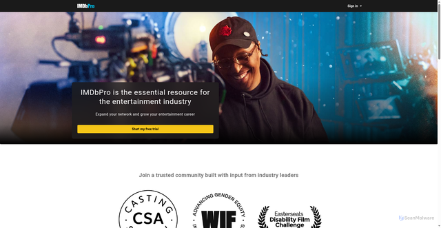 Security scan screenshot of https://secure.imdb.com