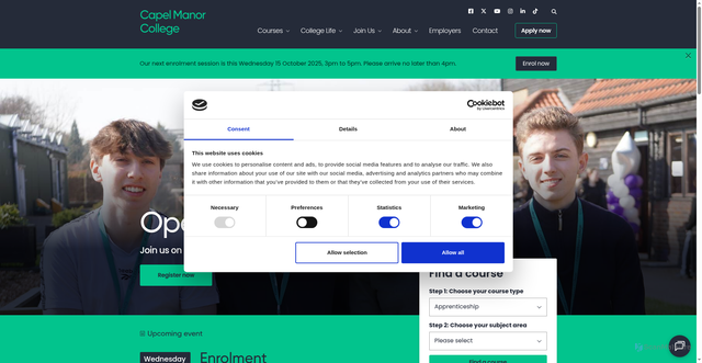 Security scan screenshot of https://www.capel.ac.uk/