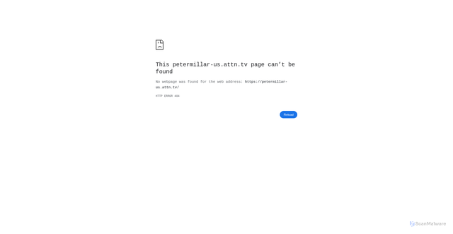 Security scan screenshot of https://petermillar-us.attn.tv