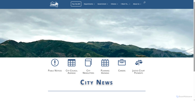 Security scan screenshot of https://southwebercity.gov/