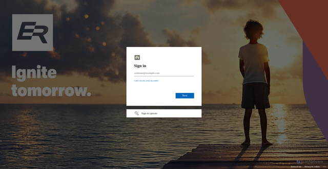 Security scan screenshot of https://enlmu-my.sharepoint.com