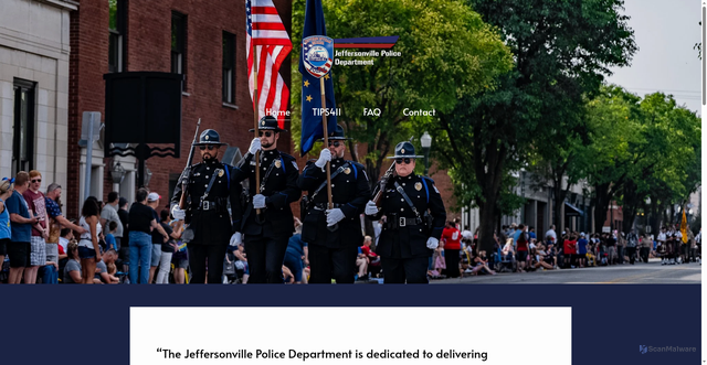 Security scan screenshot of https://www.jeffersonvillepdin.gov/