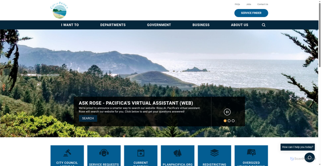 Security scan screenshot of https://www.cityofpacifica.org/