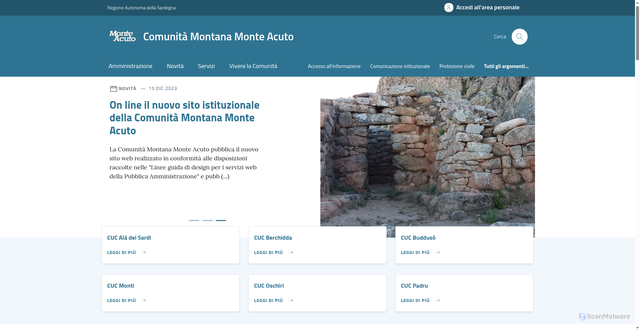 Security scan screenshot of https://www.monteacuto.it/