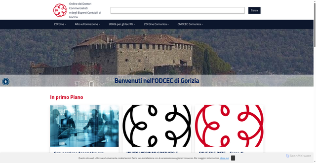 Security scan screenshot of https://www.odcecgo.it