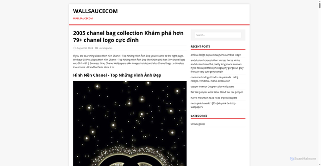 Security scan screenshot of https://wallsaucecom.pages.dev/post/2005-chanel-bag-collection/