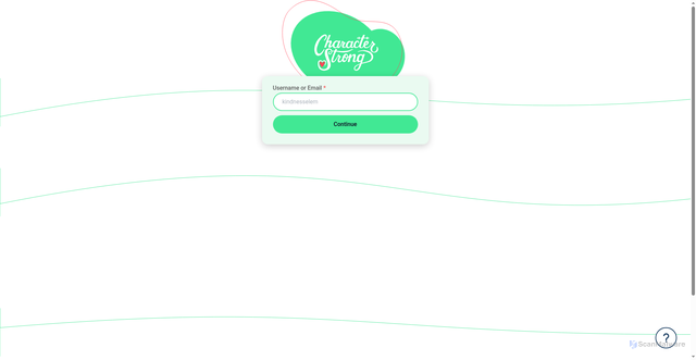 Security scan screenshot of https://login.characterstrong.com