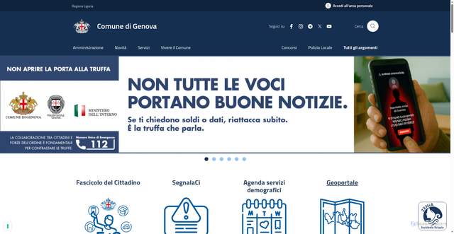 Security scan screenshot of https://smart.comune.genova.it/