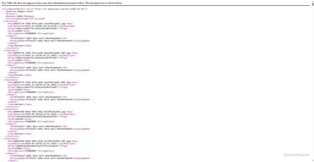 Security scan screenshot of https://cw-images.us-east-1.linodeobjects.com