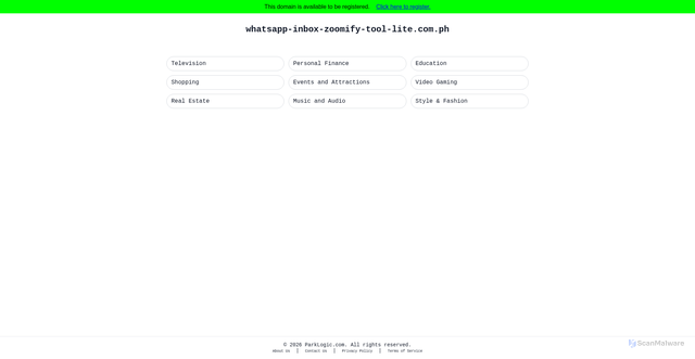 Security scan screenshot of http://whatsapp-inbox-zoomify-tool-lite.com.ph/