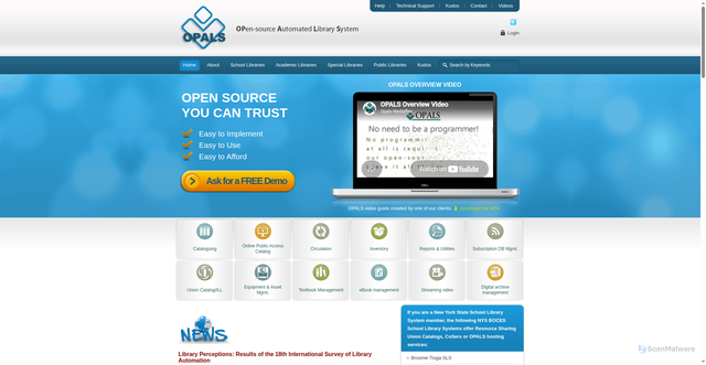 Security scan screenshot of https://opalsinfo.net