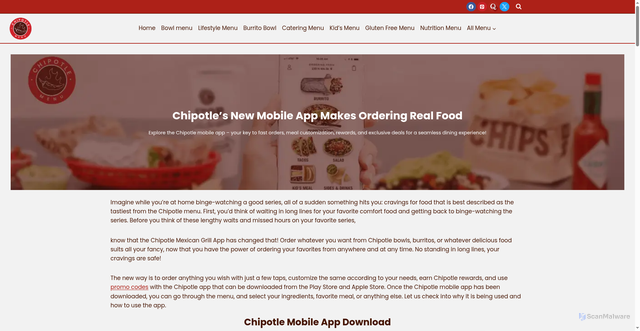 Security scan screenshot of https://chipotleprices.com/chipotle-mobile-app/