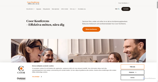Security scan screenshot of https://coorkonferens.se