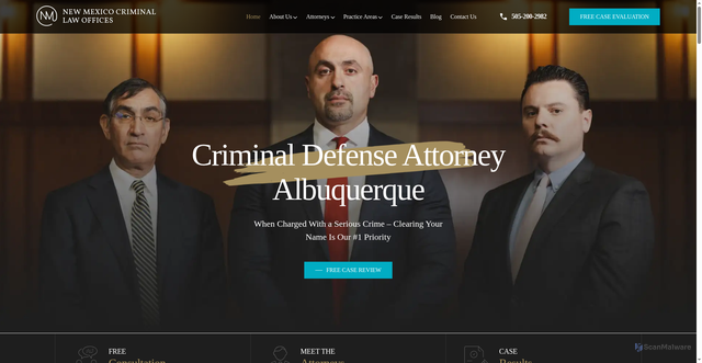 Security scan screenshot of https://newmexicocriminallaw.com/