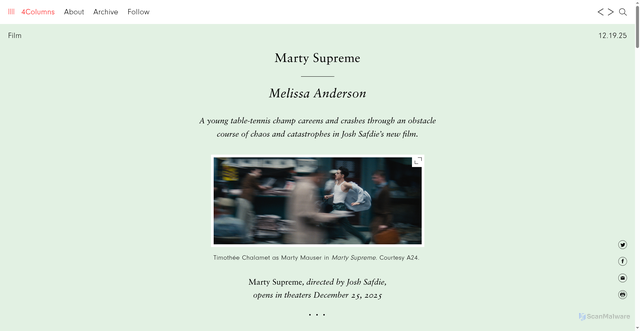 Security scan screenshot of https://www.4columns.org/anderson-melissa/marty-supreme