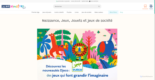 Security scan screenshot of https://lesamismonstres.fr